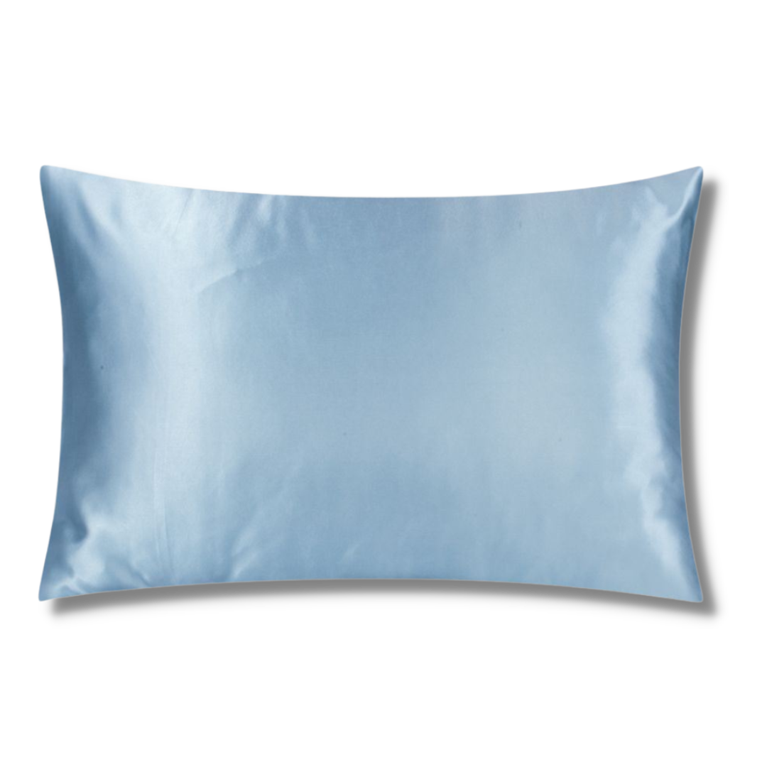 Sky Blue Silk Pillowcase